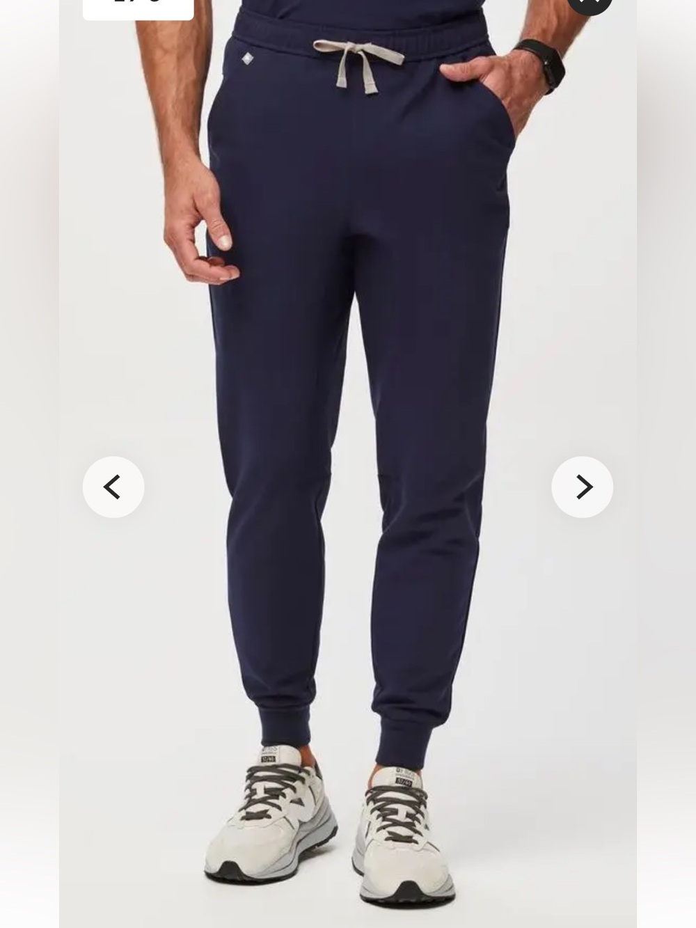 NWT FIGS Men's Tansen Jogger Scrub Pants in Navy - Short